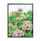Stupell Industries Pink Geranium Bushes In Field Clear Sky in Black Frame Wall Art